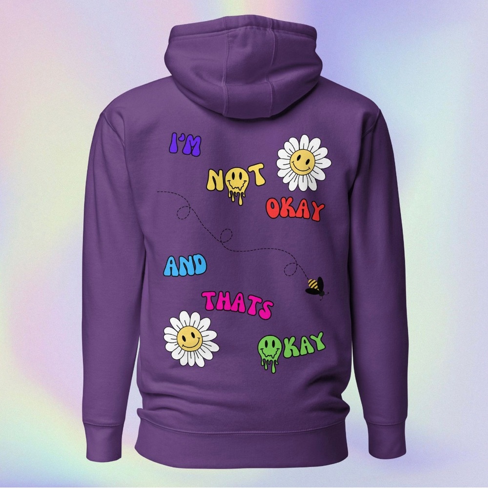 Unisex Wellness Hoodie Share Positive Messages to the World with a Trippy Hoodie